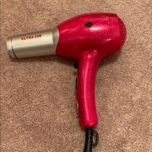 CHI Pro pink glitter hair dryer